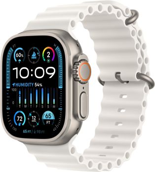 Apple Watch Ultra 2 GPS + Cellular, 49 мм, корпус из титана, ремешок Ocean белого цвета